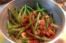 Fresh Green Beans with Bacon and Mushrooms
