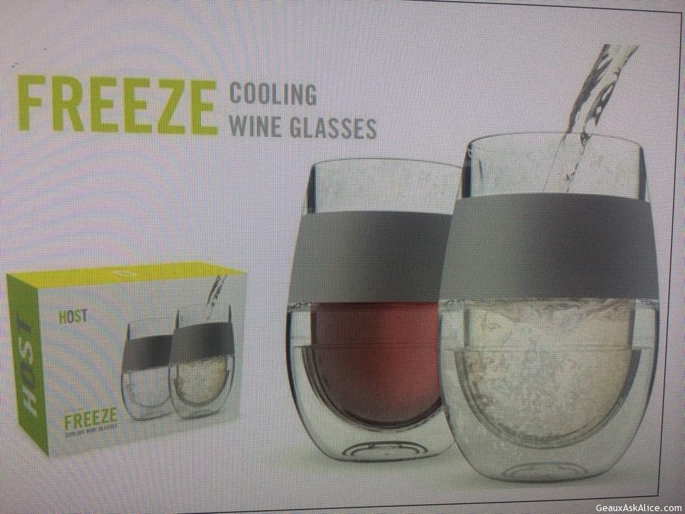Today's Gadget from E's Kitchen in Lafayette, LA is The " FREEZE" Cooling Wine Glass!!