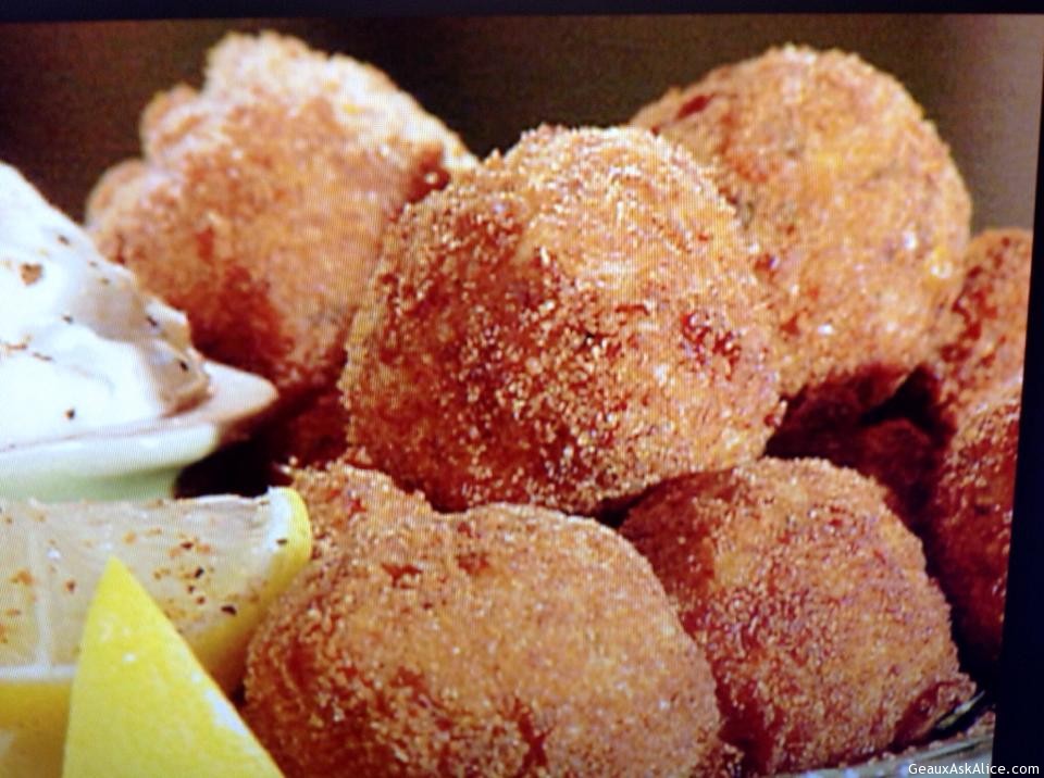 Boudin Balls with Honey Mustard Dipping Sauce