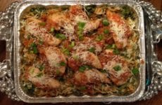 Chicken Tenders With Spinach Fettuccine/Orzo