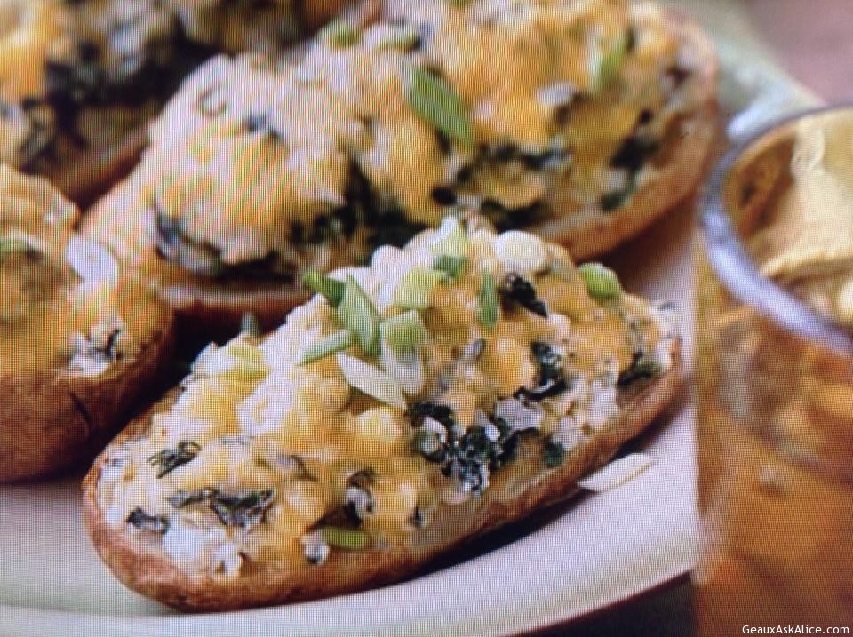 Twice Baked Spinach Potatoes