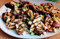 Grilled Eggplant Salad with Goat Cheese