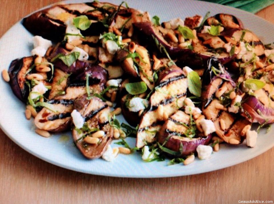 Grilled Eggplant Salad with Goat Cheese