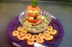 Tomato Stack with Shrimp Salad