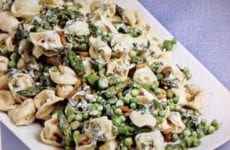 Tortellini with Asparagus and Minty Green Peas