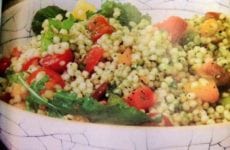 Couscous and Tomato Salad with Arugula Pesto