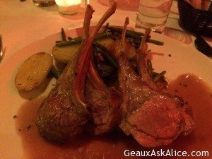 Lamb Chops, Dover Sole, and their Canadian specialty-Poutine! Which basically is French Fries covered with lots of cheese and then extra ingredients