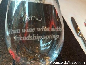 Our first meal in Montreal! Beautiful Restaurant and the food and wine were very good! 1