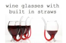 Wine Glasses with straws