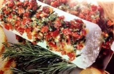 Goat Cheese Topped With Sun-Dried Tomatoes And Rosemary