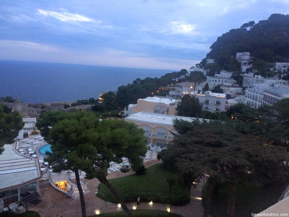 View from our balcony in Capri. Yes life is grand