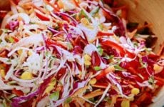 Zesty Smoked Corn Cole Slaw with Lime Dressing