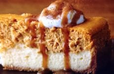 Caramel Drizzle over Pumpkin Cheesecake