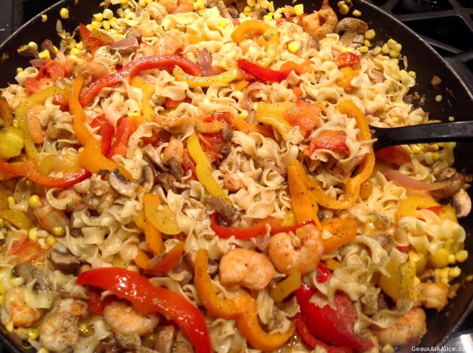 Quick and Easy Seafood Pasta in a Skillet