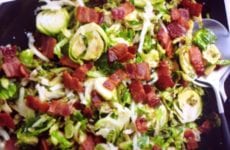 Warm Bacon Brussels Sprout Slaw