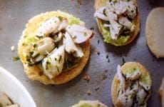 Crab and Avocado Crostini