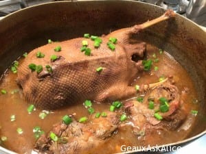 Hubby's World Famous Christmas Goose almost done!