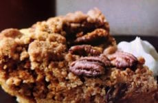 Pecan Streusel Bourbon Pumpkin Pie