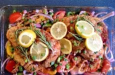 Vidalia Onion Vinaigrette Baked Chicken Breasts