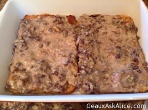 Bread Pudding with Praline Topping