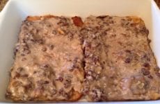 Bread Pudding with Praline Topping