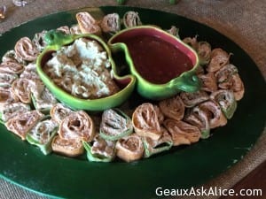 Mexican Tortilla Wraps with Avocado Feta Dip and Salsa