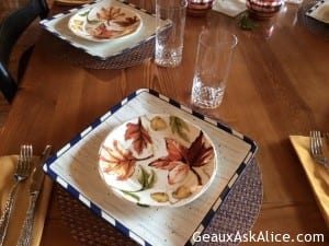 Table set for first night meal tonight for Hunters!