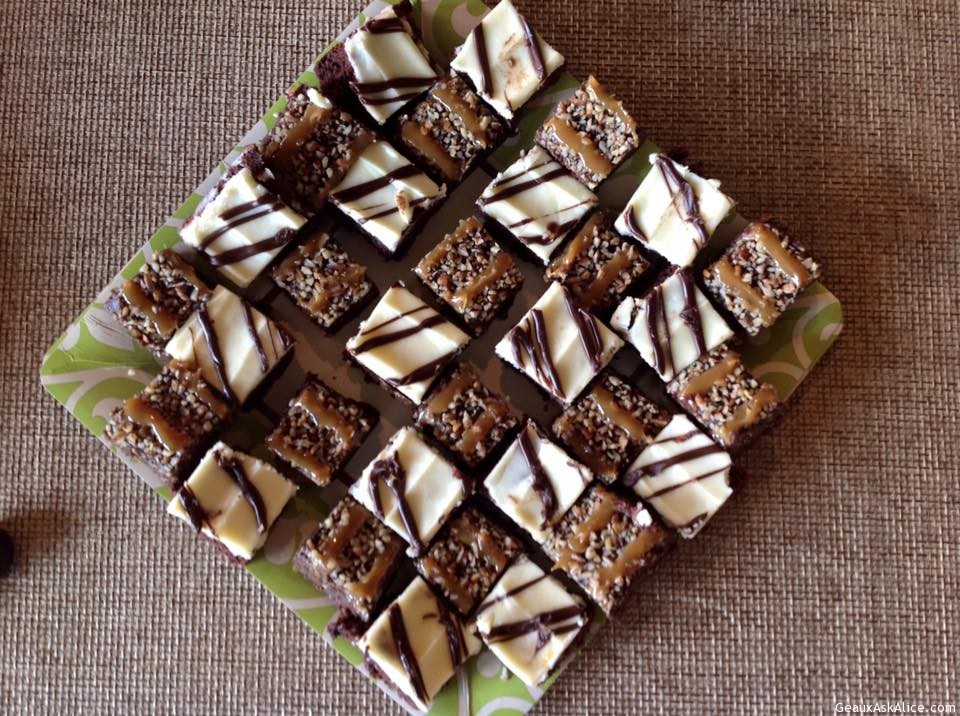 Toffee Brownies and Cream Cheese Topped Brownies