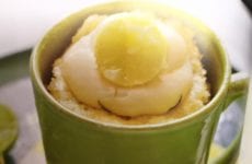 White Chocolate Key-Lime Mug Cake