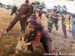 mardi gras chicken chase