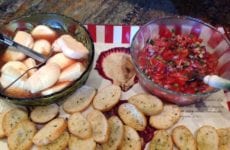 Alice's Marinated Mozzarella and Bruschetta