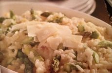 Asparagus Risotto Style Rice with Asiago Cheese