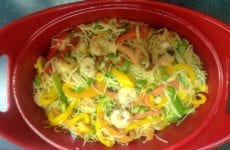 Lemony Shrimp and Assorted Peppers Pasta