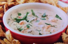 Spicy Crawfish Dip With Bow-Tie Pasta For Dipping
