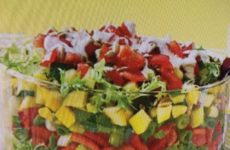 Colorful Layered Salad with Creamy Buttermilk Ranch Dressing