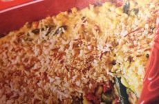 Fresh Sweet Corn Succotash Gratin