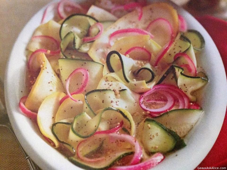 Pickled Zucchini and Squash Ribbons