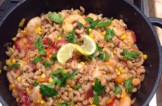 Lemony Shrimp Scampi with Whole Wheat Pasta