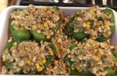 Mexi-Corn, Rice Medley, Ground Turkey Stuffed Peppers