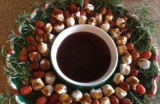 Rosemary Caprese Skewers with Fig/Balsamic Reduction Glaze