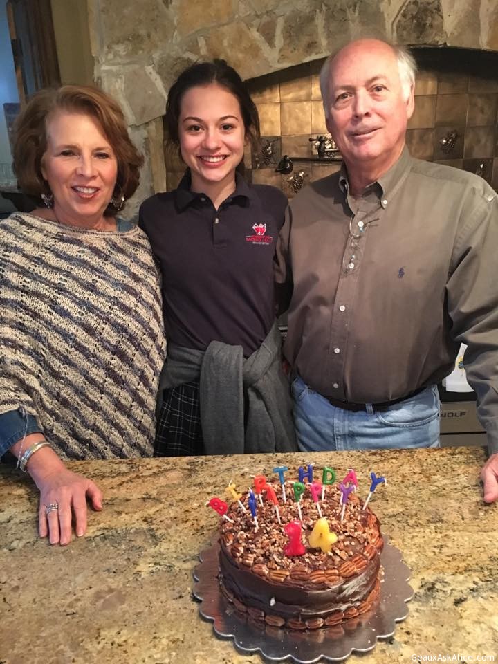 Birthday Girl Savannah with her cake and beautiful smile with braces gone!