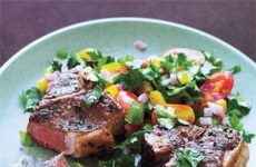 Pan Sauté Lamb Chops with Minty Sauce