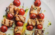 Cherry Tomato-Salmon Skewers