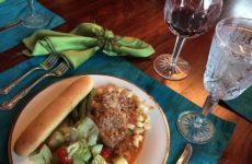 Fabulous birthday meal provided by Nicole, birthday boy's lovely wife!