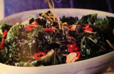 Grilled Kale with Garlic and Bacon