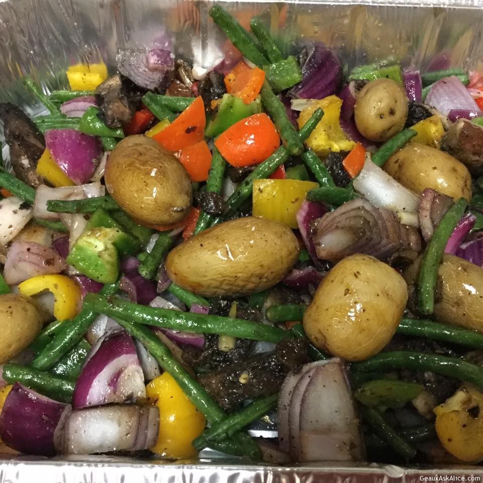 Tantalizing Roasted Potatoes, Green Beans and Veggies