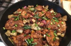 Delicious Balsamic Glazed Chicken Thighs with Veggies and and Potatoes