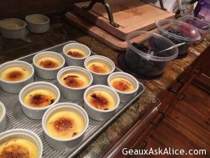Creme Brûlée and trimmings for dessert