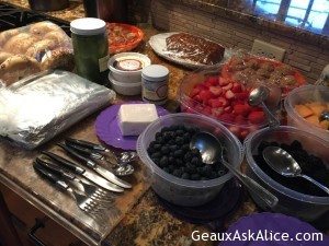 My NYC guests helped with breakfast this morning. Fresh from a NYC Deli! Nice!