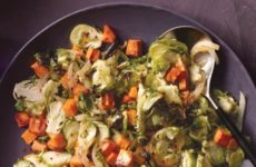 Savory Yam and Brussels Sprout Salad